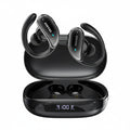 Black wireless earbuds with charging case on a white background, featuring the Erazer brand.
