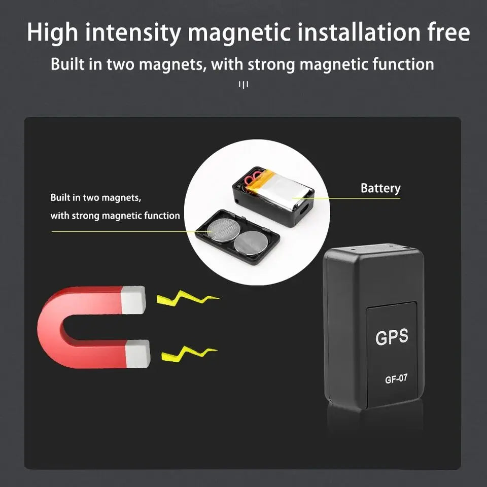 GF07 Mini GPS Tracker – Magnetic Portable Vehicle Locator